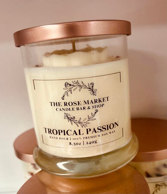 Tropical Passion - Rose Candle (8.5oz)